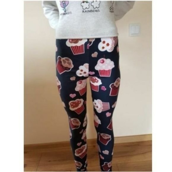 Muffin Print Super Soft Leggings - One Size - Picture 5 of 7